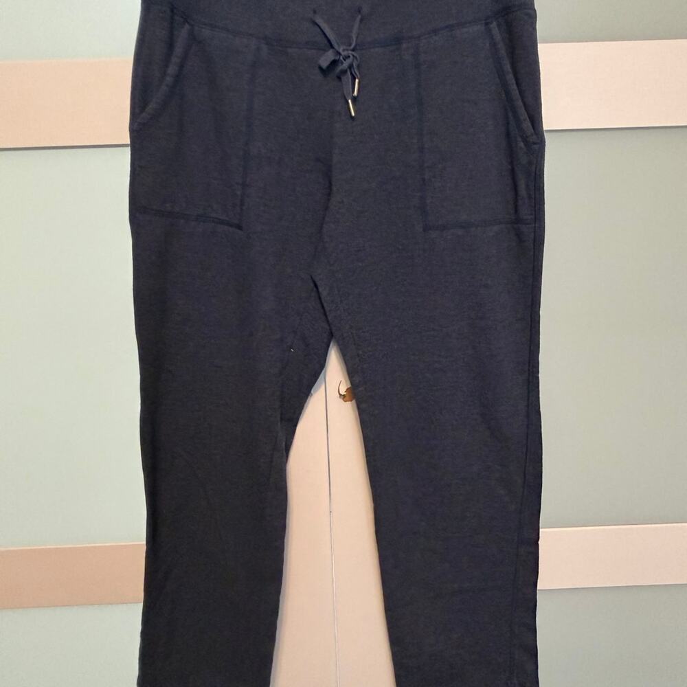 Eddie Bauer Women’s Lounge Pants Size Large Navy Blue Drawstring Knit pants